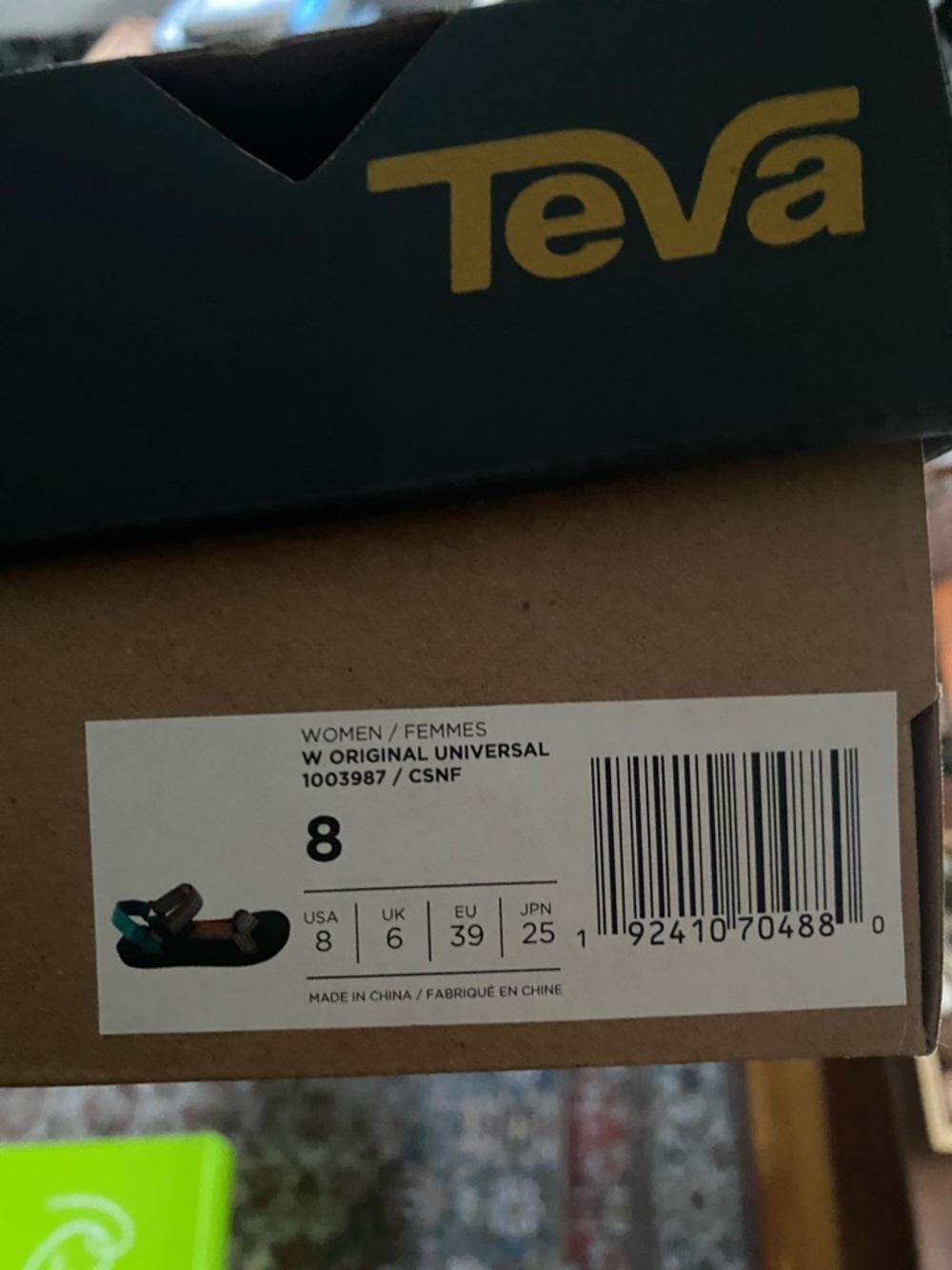Teva Women's Original Universal Sandals in Black, Brown & Teal - Picture 8 of 8